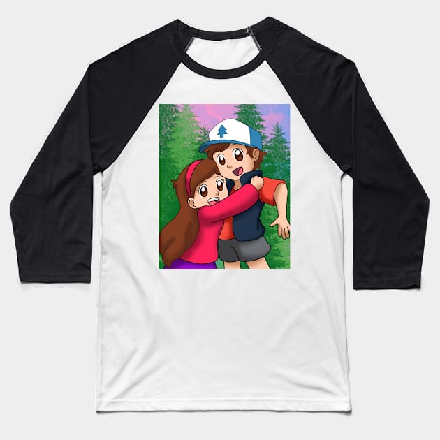 Mystery Twins Baseball T-Shirt by Cardcaptorkatara